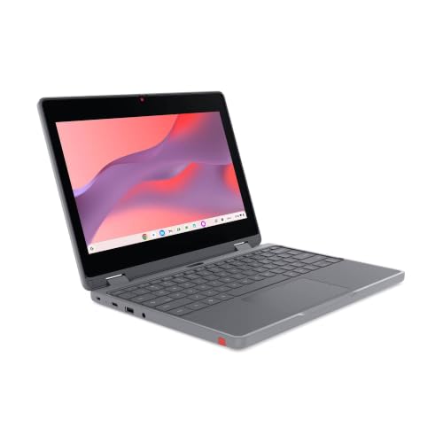 Image of Lenovo Chromebook 500e Gen 5 M89 83TA0002US 11.6 inch Touchscreen Convertible 2 in 1 Chromebook - HD - 60 Hz - MediaTek - 4 GB - 64 GB Flash Memory - English (US) Keyboard - Luna Gray