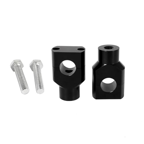 Moto pontet guidon rehausse noir en aluminium fixation collier universel pour 22mm 25mm