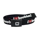 Keep A Breast i love boobies! Web Belt - Volcano - Black and Red