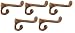 5 Rustic Coat Hooks CAST Iron Acorn 3 1/4" Long HAT Wall School Towel