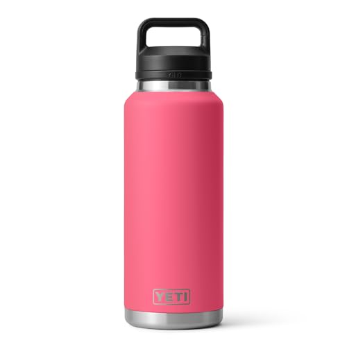 YETI Rambler 46 oz Bottle, Leakproof, Vacuum Insulated, Stainless Steel with Chug Cap, Tropical Pink