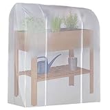 Hochbeet Abdeckhaube, Abdeckung Schutzhülle Für Hochbeet | Pflanztisch | Frühbeet Wetterfest, Transparent (90L x 50D x 150H cm)