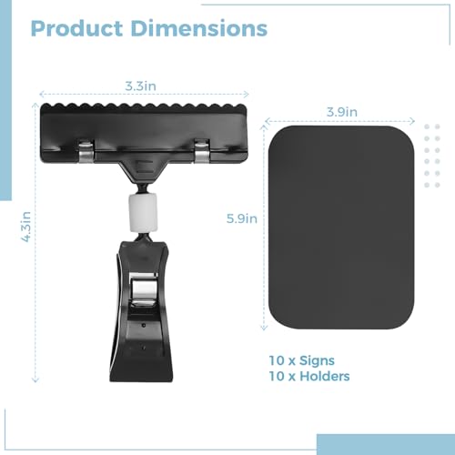 Clips de présentation réutilisables lot de 10 pinces étiquettes prix - 5