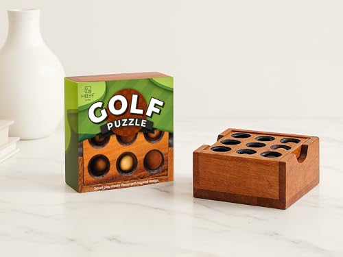 BSIRI Classic Wooden Game Bundle – Tic Tac Toe Pushing Me + Rustic Golf Board Game + Mikado Pick-Up Sticks miniatura 7