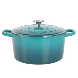 Crock Pot Artisan 6-Quart Round Dutch Oven -Teal Ombre