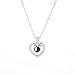Produktbild Projection 100 Sprachen Ich Liebe Dich Halskette für Frauen Love Memory Hochzeit Anhänger HalsketteChoker Geschenk für Liebhaber Silber (5)
