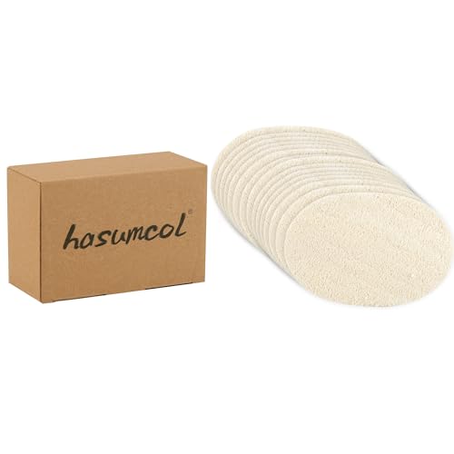 Image of Compostable Scrub Sponges 15 Pack, Long Lasting Power Scrubbing Loofah Cleaning Sponge for Dishes, Pans, Bathtub, Naturally, Non Scratch