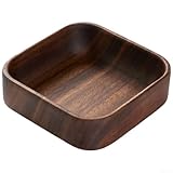 Frutero apilable de madera de nogal americano, versátil para cuenco decorativo (B)