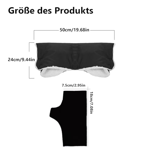 Handwärmer für Kinderwagen, Kinderwagen Handwärmer, Handschutz für Kinderwagen, Handwärmer für Den Kinderwagen, Halten Sie Ihre Hände im Winter Warm und Gemütlich, Geeignet für Kinderwagen