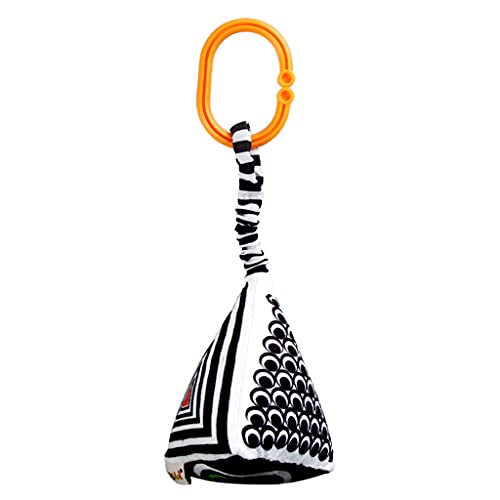 幾何学的なガラガラ感覚黒と白のシリーズシート視覚開発車ハンギングプラッシュトレーニングのための車