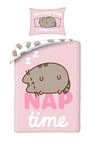 Pusheen Bettwäsche 140x200 + Kissenbezug 70x90 Nap Time Lazy Club Katze