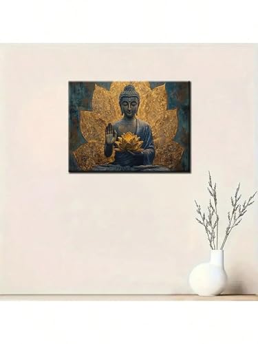 Peinture esthétique abstraite Bouddha tableau moderne 40 x 60 cm