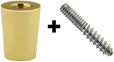Polished Brass Ferrule and Hanger Bolt for tap Handle (Pack of 10)
