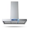 TAZPI 36 Inch Wall Mount Range Hood 1200 CFM, 4-Speed Wall Mount Range Hood with Touch Control & Gesture Sensing Stainless Steel Kitchen Stove Vent Hoods with 2 LED Lights Luxury Series