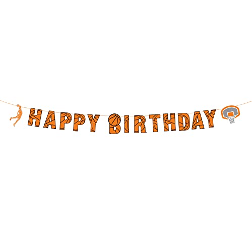 Basketball Birthday Banner Slam Dunk Happy Birthday Banner Sports Basketball Themed Party Decoration Supplies For Kids Boys Teenagers Adult Birthday Baby Shower Party Decorations Outdoors And Indoors #TOP5