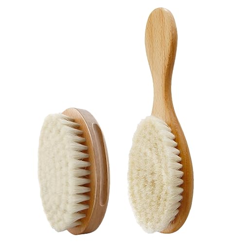 PLAFOPE 2pcs Shampoo Brush Soft Bath Brush Newborn Hair Brush Shower Brush for Pet Hair Brush Pet Bath Massage Brush Shampoo Scrubber Brush Newborn Shower Brush Brown Beech