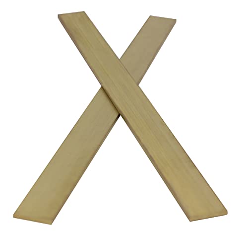 2Pcs 1/8" X 1" X 12" C360 Brass Flat Bar 12" Long Solid 1/8" Plate Mill Stock #TOP1