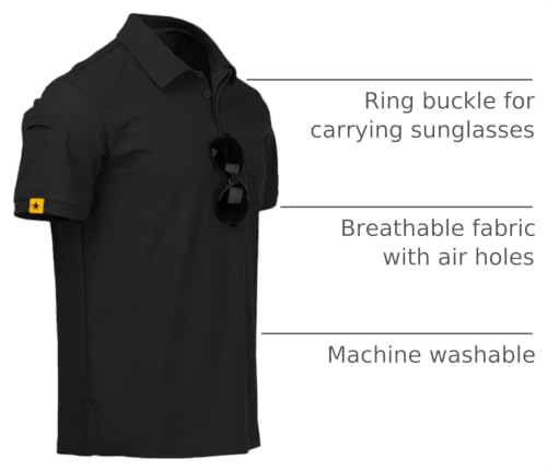 Camisetas polo para hombre SCODI, manga corta, transpirables, secado rápido, con capacidad de absorción de humedad, elásticas y suaves, ideales para golf, tenis, actividades al aire libre, tácticas, diarias y laborales miniatura 3