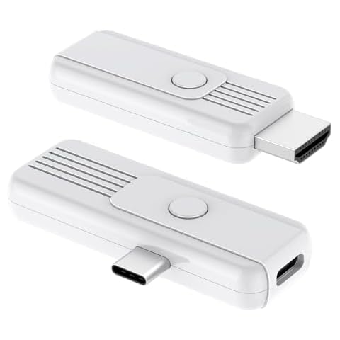 Wireless HDMI Transmitter and Receiver, Upgrade Type-C 3.1 Port Wireless Hdmi Plug & Play Portable 2.4G/5G for Streaming Video and Audio to HDTV/Projector/Monitor from Martphone/Tablet/Laptop Cover