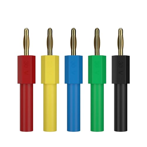 Fiche banane 4mm femelle 2mm mâle plaqué or J.20011 adaptateur câble prise fil lot de 5 pièces