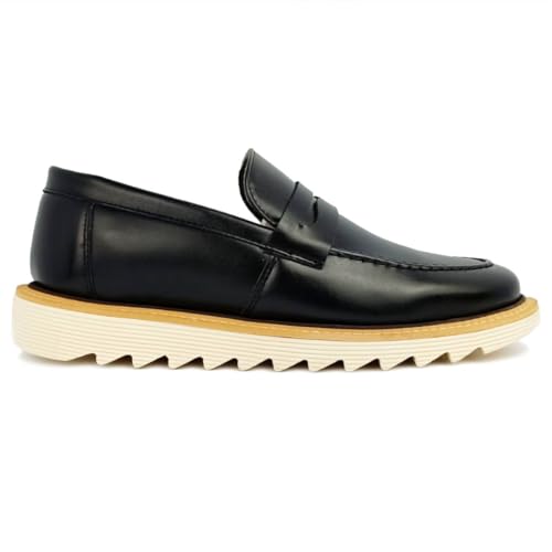 Sapato Social Masculino Casual Oxford Derby Sola Tratorado Estilo Sport Fino Italiano (PRETO, BR, Ad