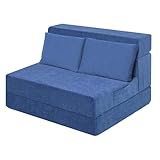 Ressainic Sofá cama plegable con almohada, individual XL)