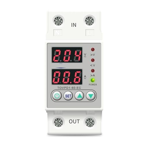 Dispositivo de protección contra sobretensión y subtensión ajustable de 230 V, TOVPD1-63-EC, 1 unidad(40A)