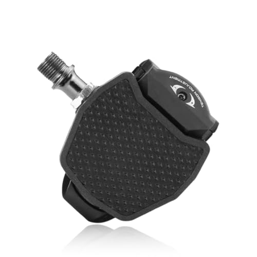 GNHG Adaptador de pedal de bicicleta compatible con Shimano SPD Look X-track: plataforma plana, placas de pedal automáticas, convierte Clipless en plano sin tacos, comodidad seguridad