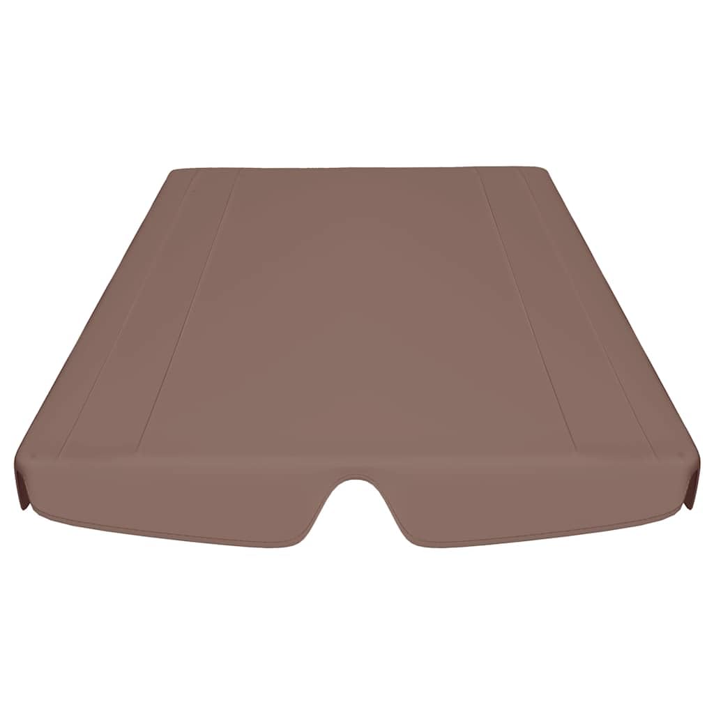 vidaXL Ersatzdach für Gartenschaukel Hollywoodschaukel Dach Dachbezug Schaukeldach Ersatz-Bezug Sonnendach Dachplane Braun 150/130x105/70 cm