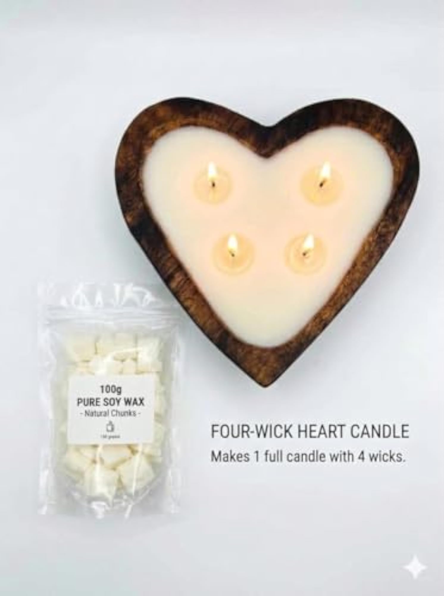 Wooden Bowl for Candle Making or Decorative Use