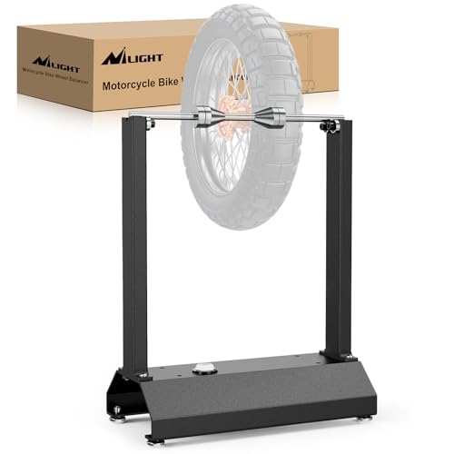 Image of Nilight Motorcycle Bike Wheel Balancer Tire Balancer Stand | Features static & dynamic alignment heavy duty build adjustable centering cones fits most motorcycles dirt & sport bikes