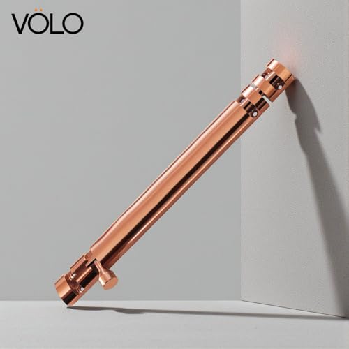 Image of VOLO Aluminium Tower Bolt with Stainless Steel Rod - Heavy Duty Door & Window Latch for Home and Office | Main Door Tower Bolt | Kundi /Chitakini | Pack of 2 Pieces (Rose Gold, 6 Inch)