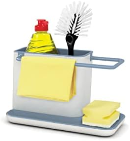 Joseph Joseph Caddy Kitchen Sink Area Organiser with Sponge Holder and Cloth Hanger - Editions (Sky)