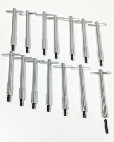 Muscle Car Silver Anodized Aluminum Valve Cover T-Bar Set of 14