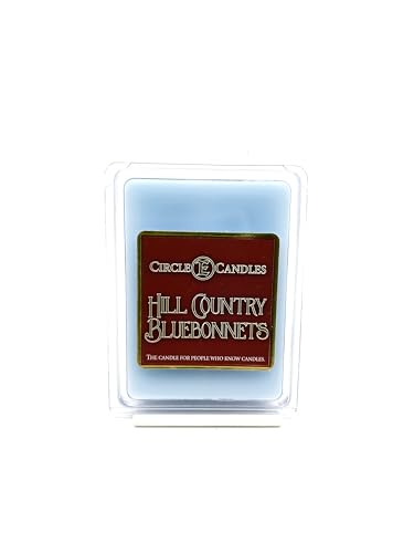 Circle E Candles Wax Melt Tart, Hill Country Bluebonnets Scent, Pack of 6 Tarts, Extra Small Size 3oz