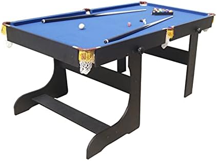 Mesa de Billar, Mesa de Billar de 6 pies, Mesa de Billar Plegable, Taco de Billar de Madera con 1 Mesa de Billar, 16 billares, 2 Tacos, 2 Chocolates, 1 trípode, 1 Cepillo
