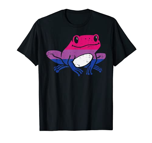Frog Animal LGBTQ Bisexual Flag Gay Pride Ally Bi Men Women T-Shirt