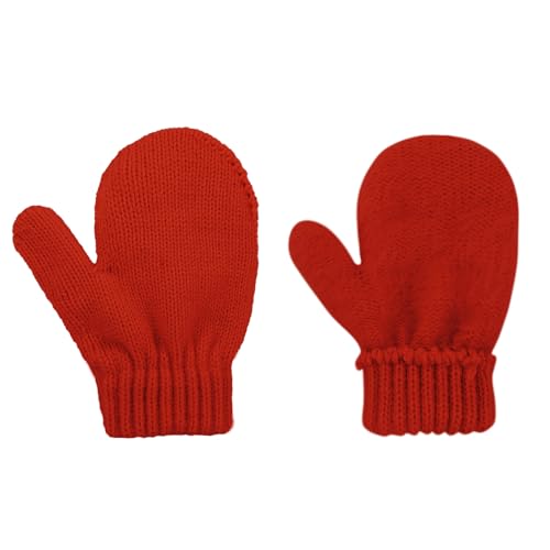 American Trends Toddler Mittens Kids Soft Knitted Winter Gloves Warm Thick Cold Protection Gloves for Baby Boys Girls2