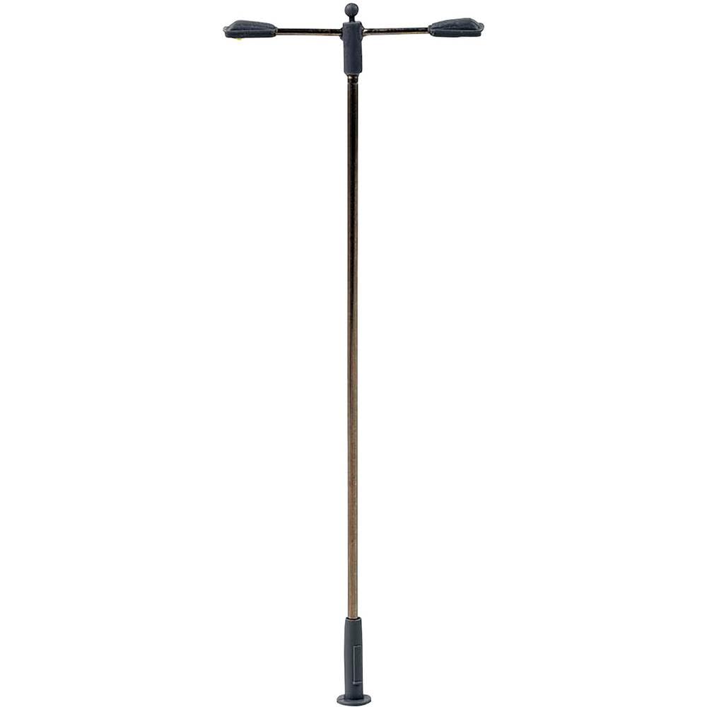 FALLER HO Scale Pole-Mast Double-Arm LED Street Light -- 3-11/16