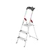 Produktbild Hailo ProfiLine S150 XXL Alu-Stufenstehleiter (3 XXL-Stufen, Plattform-Verriegelung, belastbar bis 150 kg, Ablageschale) 8813-027