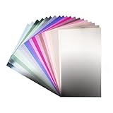 metallic papier kupfer Set mit 20 verschiedenen Farben | Rückseite weiß