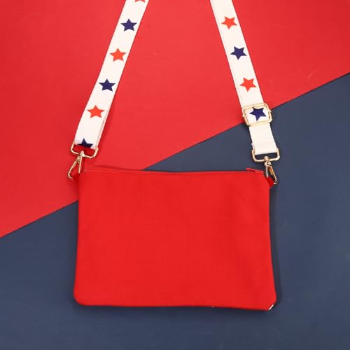 Image of 4th of July Purse for Women Sequin Beaded USA Star Purse American Flag Crossbody Shoulder Bag 4th of July Outfits