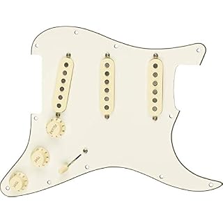 Fender Pickguard Pickguard Strat Vintage Strat Sans Bruit – S/S/S – Parchemin Blanc - Les Beatles, Paul McCartney, John Lennon, RIngo Starr, George Harrison