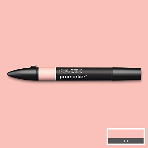 Image of Winsor & Newton Promarker, Alcohol Based Markers, Pastel Pink (R738), Double Tipped Drawing Marker Set for Artists, Graphic Designers, Illustrators - Chisel & Fine Twin Tip, Streak Free Coverage