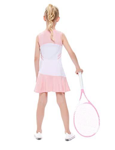 LIONJIE Vestidos de golfe para meninas, sem mangas, conjuntos atléticos, esportes escolares com shor