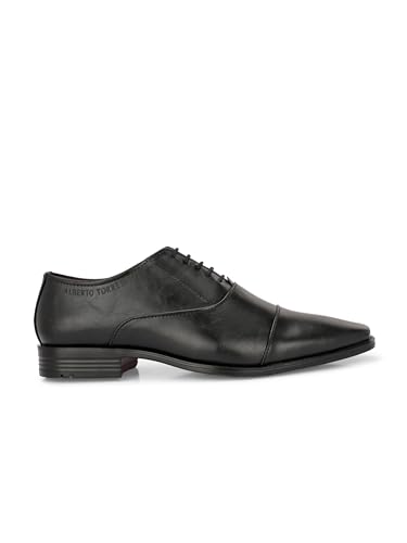 Image of ALBERTO TORRESI Classy and Durable Men's Synthetic Formal Shoes with Lace-Up Closure - Perfect for Office and Special Occasions
