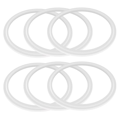 Bubrike Gasket Replacement Compatible with Hydro Flask,Wide Mouth Lid-O Ring Rubber Seal For HydroFlask Wide Cap-6 Pack Replacement Silicone Seal Parts(Not For Thermoflask Spout and Straw Lid)