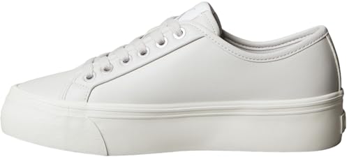 Calvin Klein Vulc Flatf Lace Up LTH CK Yw0Yw01932, Parte Superior Baja Mujer, Grey (Moonstruck/Dk Ecru), 39 EU