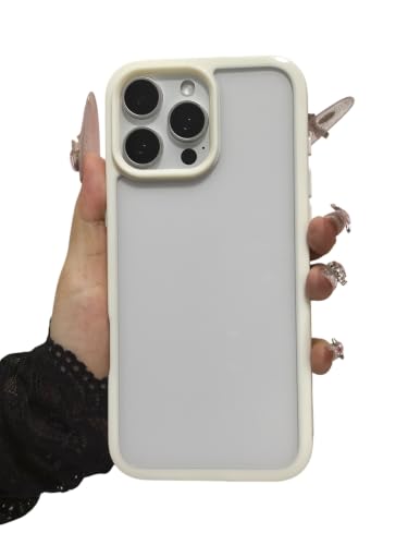 Coque iPhone 14 Pro Max transparente fine bumper caoutchouc blanc