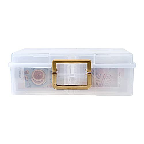 Image of novelinks Photo Storage Box and 16 Inner 4 inch x 6 inch Photo Storage Containers | 1Pack Clear, Photo Albums 4x6 Pictures, Photo Organizers and Storage, Card Game Storage, Task Boxes for Special Education